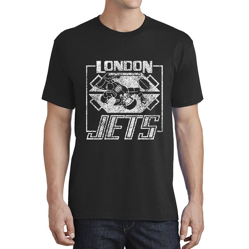 London Jets distressed logo Unisex V-Neck T-Shirts