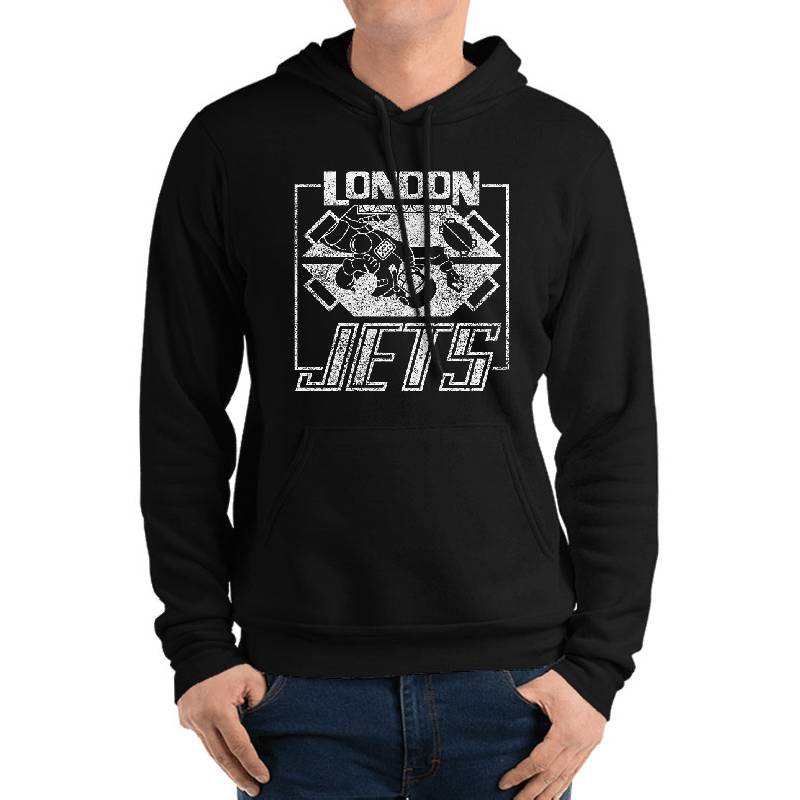London Jets distressed logo Unisex V-Neck T-Shirts