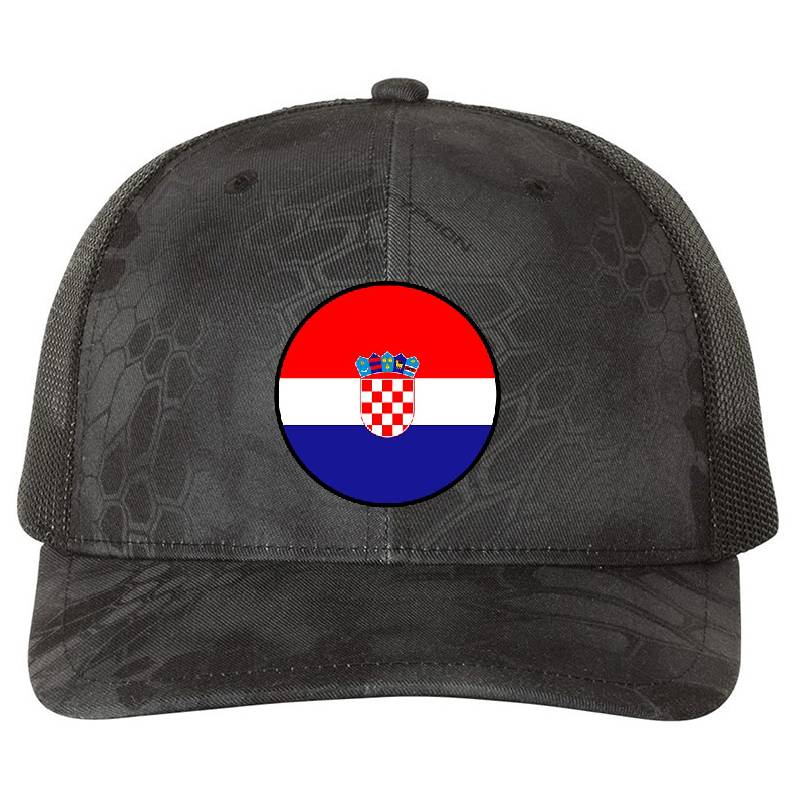 CROATIA FLAG (Flag of Croatia) Premium Flat Bill Snapback Caps