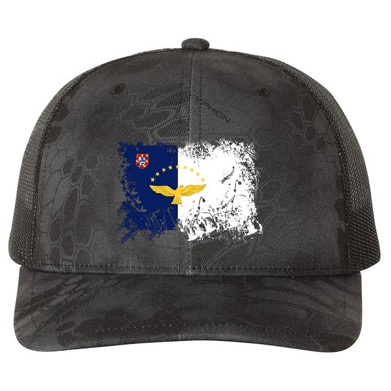 Azores Flag Premium Flat Bill Snapback Caps