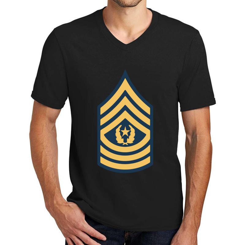 Us Army Command Sergeant Major Unisex V-Neck T-Shirt Men Black