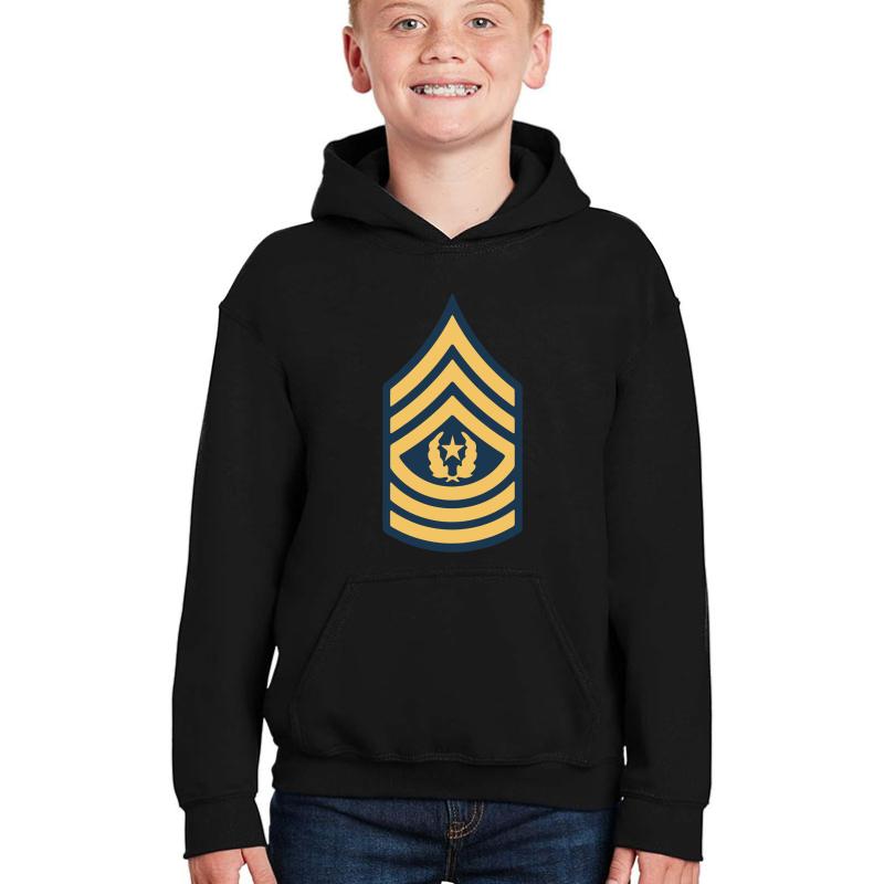 Us Army Command Sergeant Major Youth Hooded Sweatshirt Boy Black