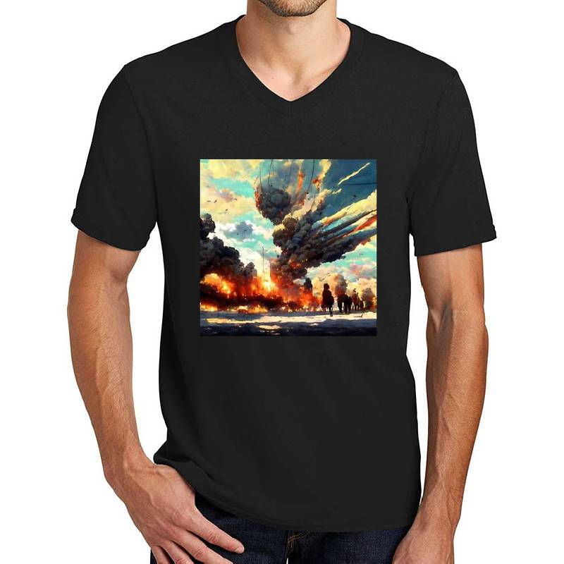 Epic explosion smoke plume during war Youth Hooded Sweatshirts