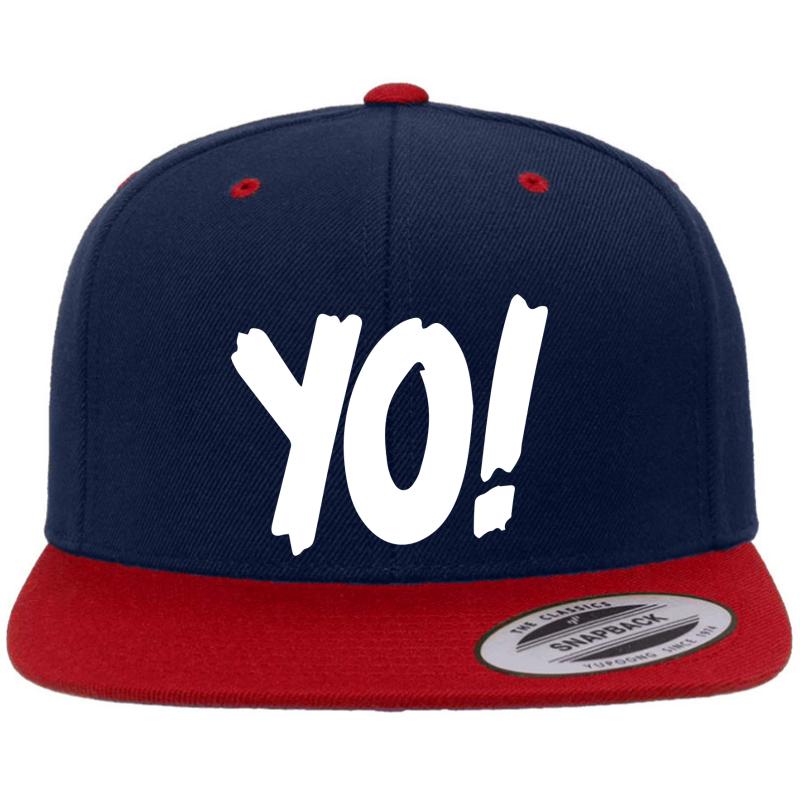 Yo! Mtv Raps Replica Logo 1993 Era White Premium Flat Bill Snapback Cap  Navy