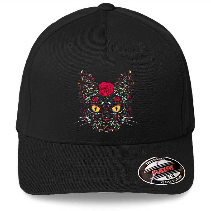Day of the Dead Kitty Cat Sugar Skull Unisex Polo Jersey Sport Shirts