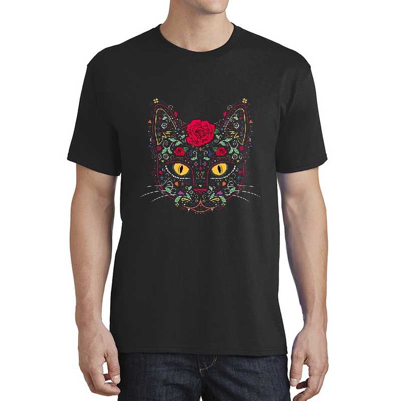 Day of the Dead Kitty Cat Sugar Skull Unisex Polo Jersey Sport Shirts