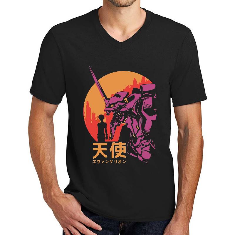 Neon Genesis Evangelion Retro Tshirt Unisex Polo Jersey Sport Shirts