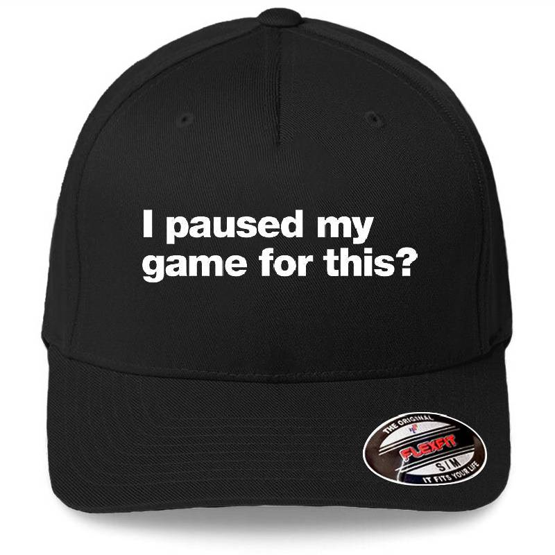 I paused my game for this ? Premium Flat Bill Snapback Caps