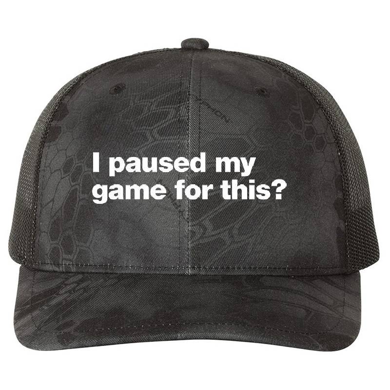 I paused my game for this ? Premium Flat Bill Snapback Caps