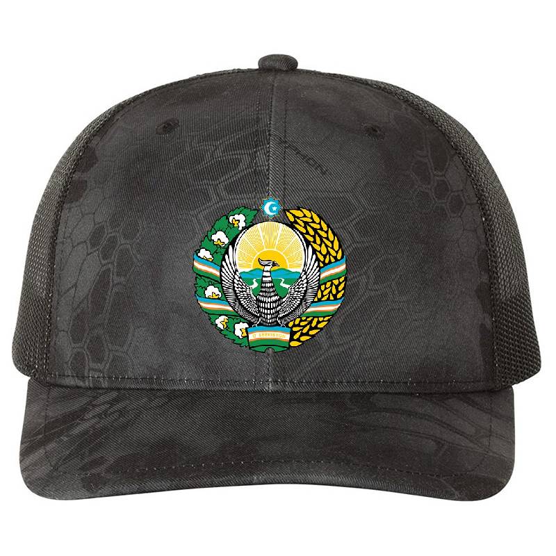 Emblem of Uzbekistan Premium Flat Bill Snapback Caps