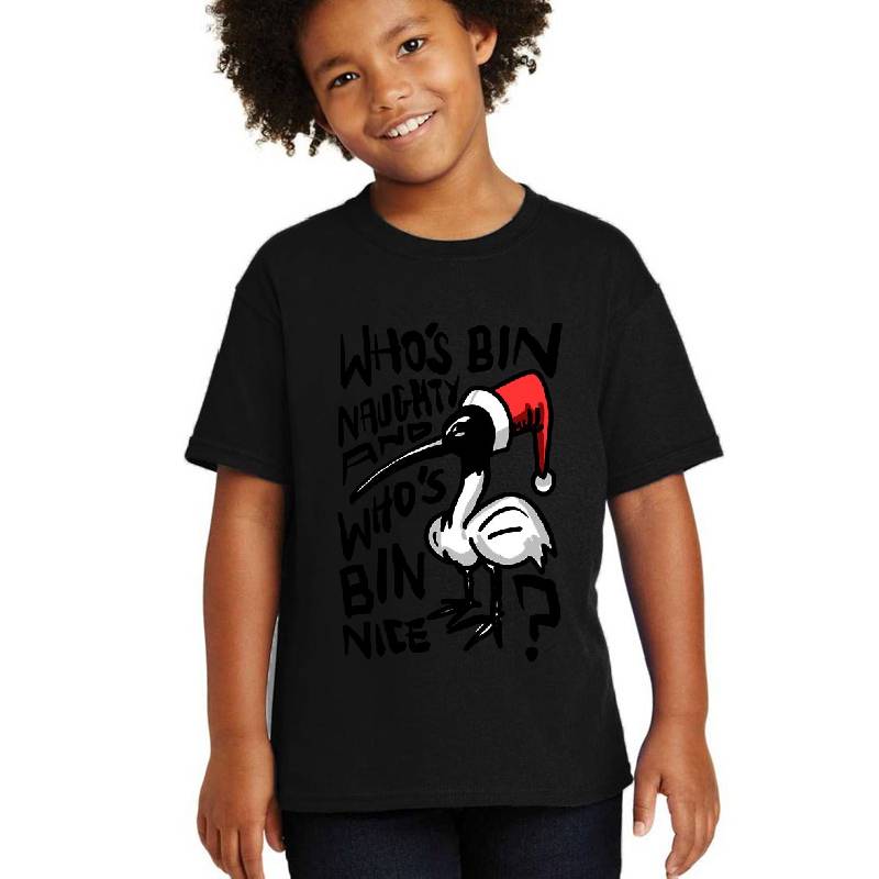 Christmas Bin Chicken T Shirt - Australian Bin Chicken Christmas Themed Tee with quote