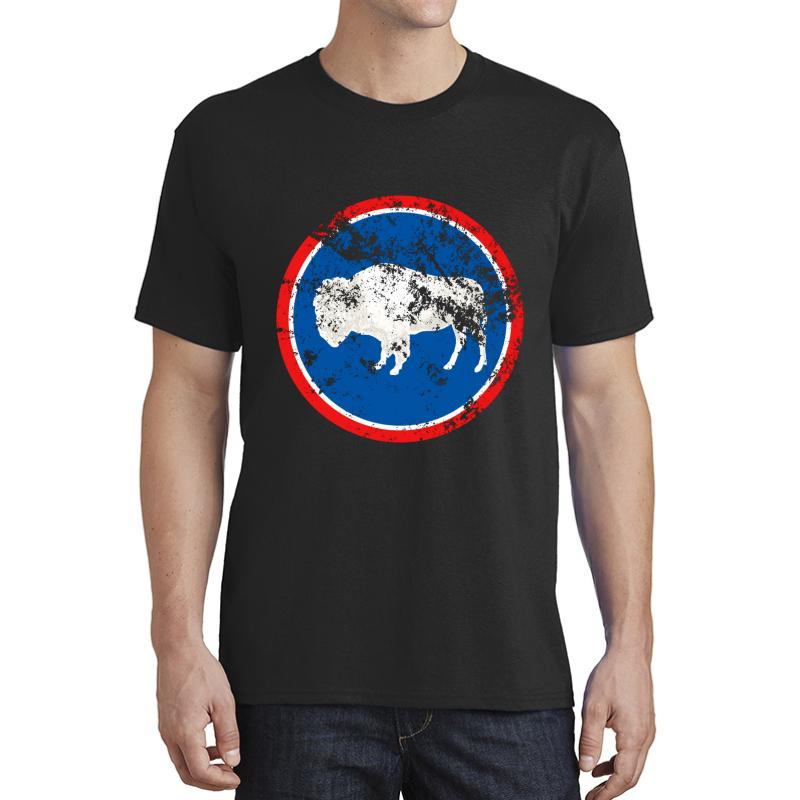 Vintage Wyoming Flag Theme Unisex T-Shirt Men Black