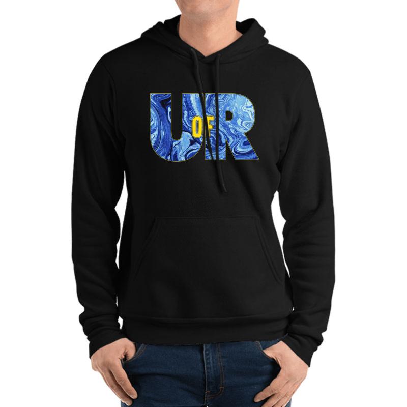 University Of Rochester Spirit Logo Unisex Hooded Sweatshirt Men Black