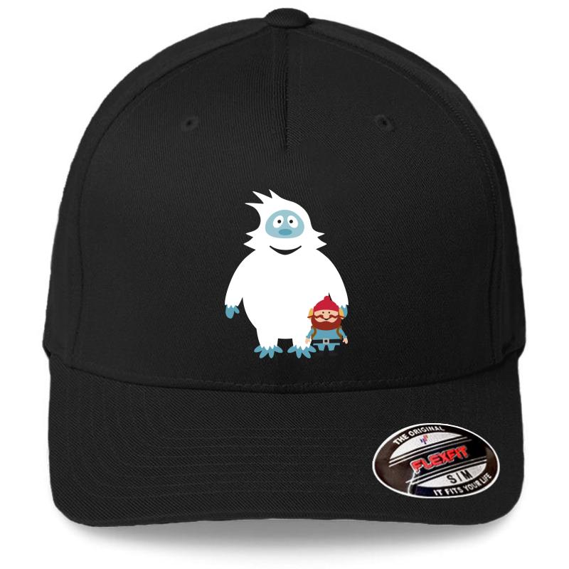 Abominable Snowman & Friend Flexfit Baseball Cap  Black