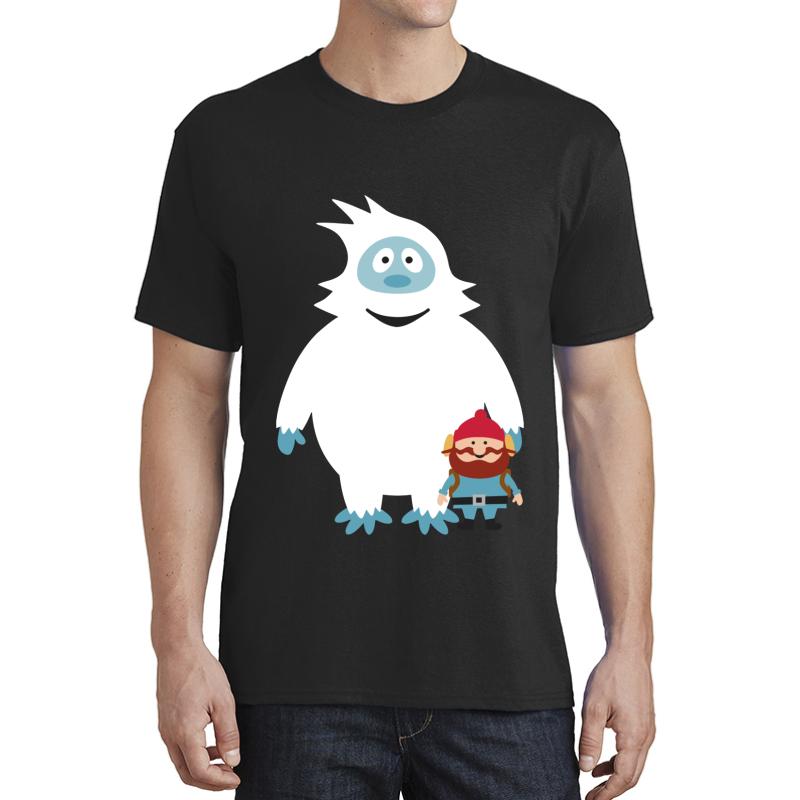 Abominable Snowman & Friend Unisex T-Shirt Men Black