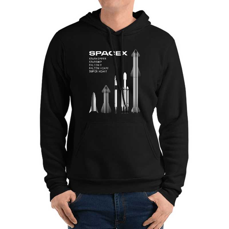 SpaceX Rockets - Starship, Super Heavy, Falcon 9, Falcon Heavy Line Up Unisex T-shirts