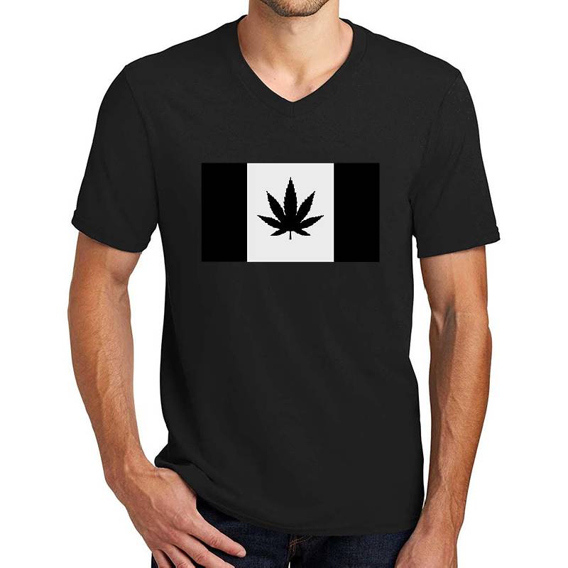CANADA FLAG CANNABIS FLAG Unisex T-shirts