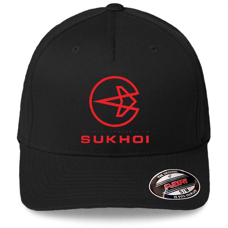 Sukhoi Aviation Corp red Premium Flat Bill Snapback Caps