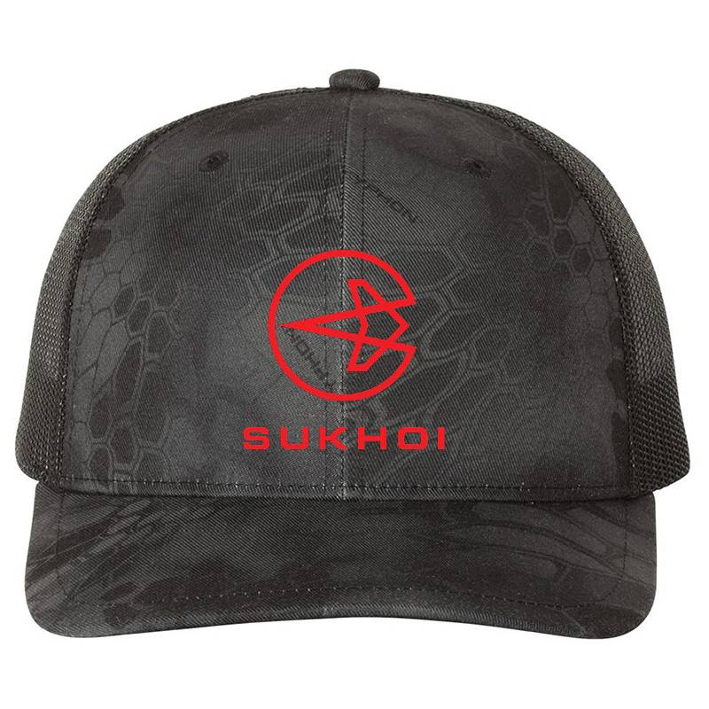 Sukhoi Aviation Corp red Premium Flat Bill Snapback Caps
