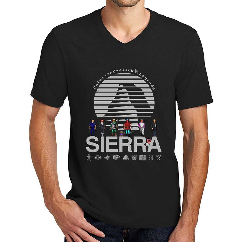 POINT AND CLICK LEGENDS - Sierra Online Logo (GREY) - Gaming Heroes and Icons - Graphic Adventure PC Games! Flexfit Baseball Caps