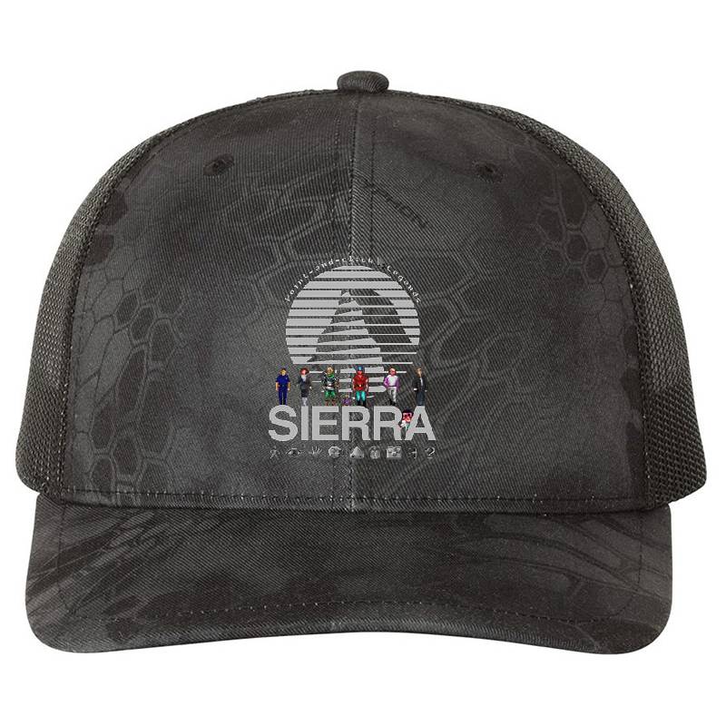 POINT AND CLICK LEGENDS - Sierra Online Logo (GREY) - Gaming Heroes and Icons - Graphic Adventure PC Games! Flexfit Baseball Caps