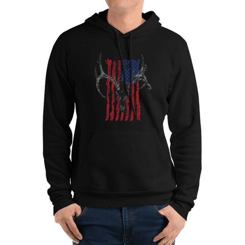Hunting Deer Skull flag t-shirt Hunters Unisex T-shirts