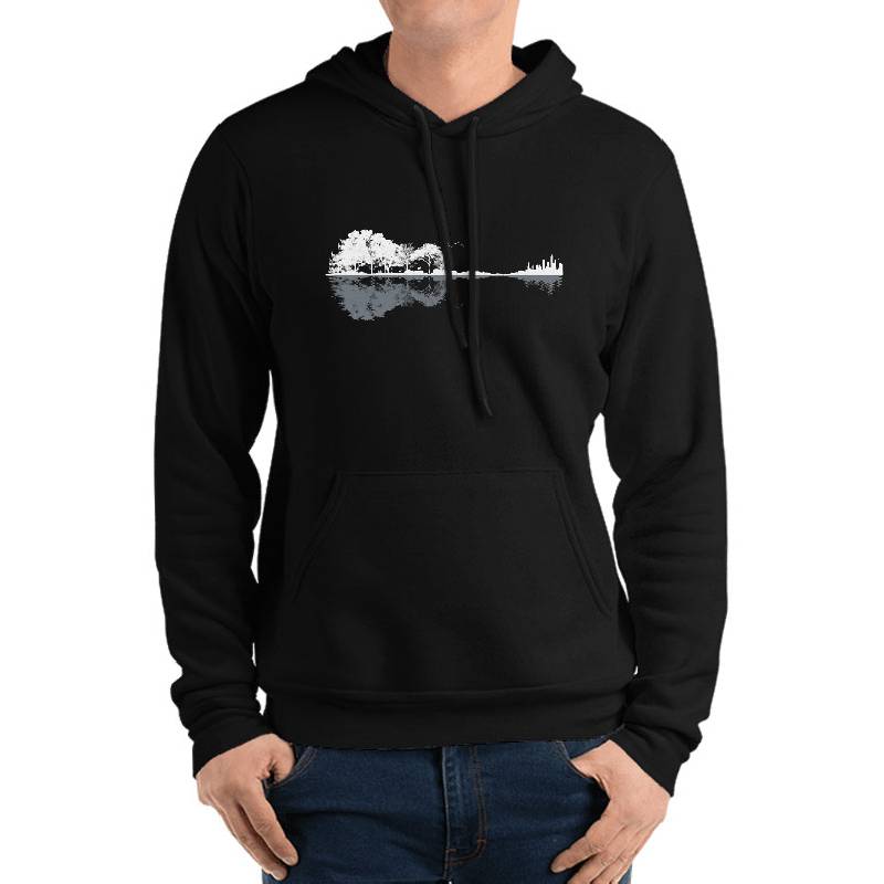 Nature Guitar Unisex Black T-shirt Youth T-Shirts