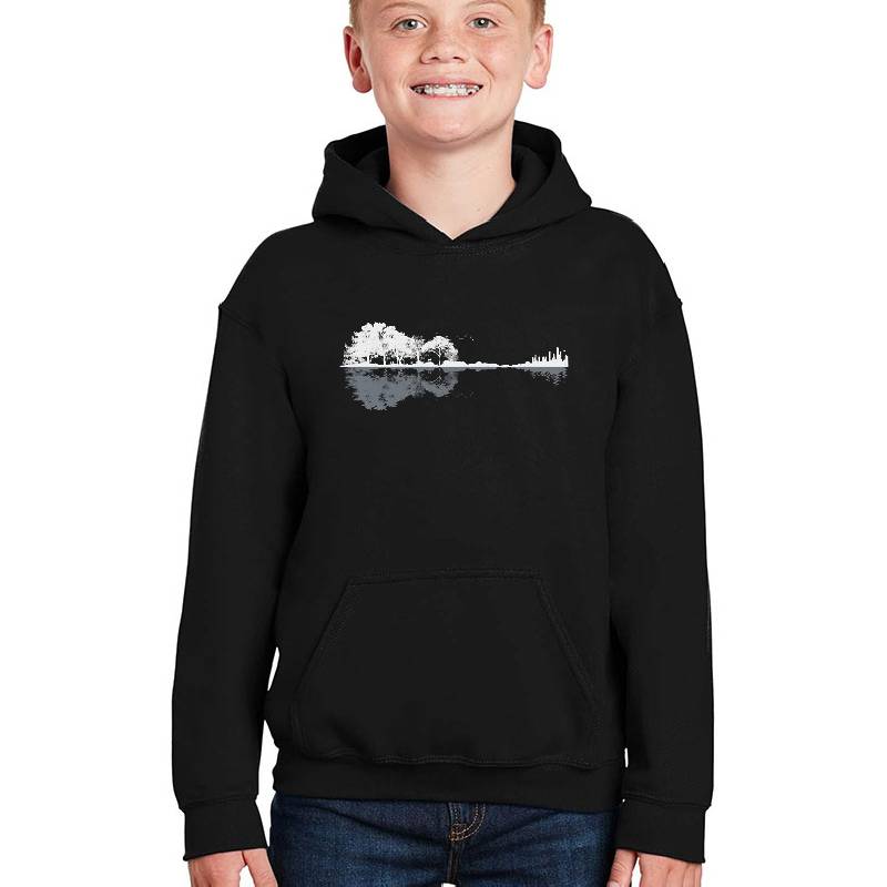 Nature Guitar Unisex Black T-shirt Youth T-Shirts