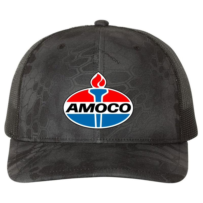 Amoco Richardson Premium Trucker Snapback Cap  Kryptek Typhon Black