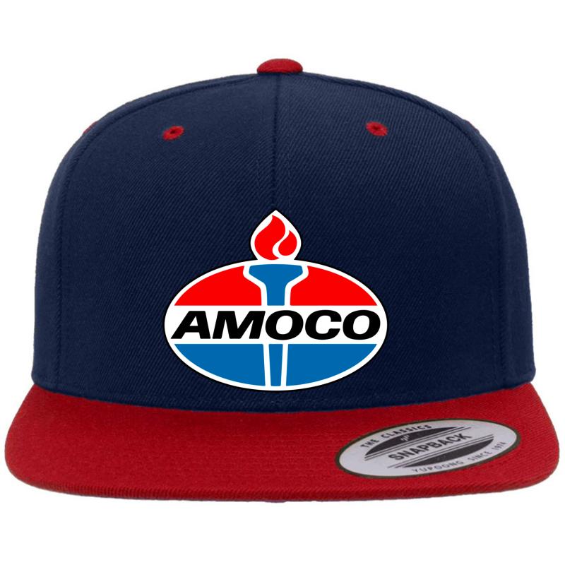 Amoco Premium Flat Bill Snapback Cap  Navy