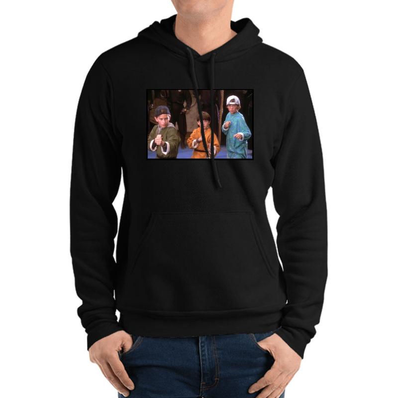 3 Ninjas Fighting Unisex Hooded Sweatshirt Men Black