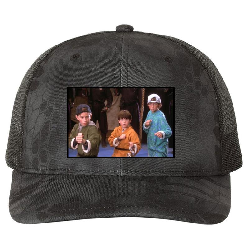 3 Ninjas Fighting Richardson Premium Trucker Snapback Cap  Kryptek Typhon Black