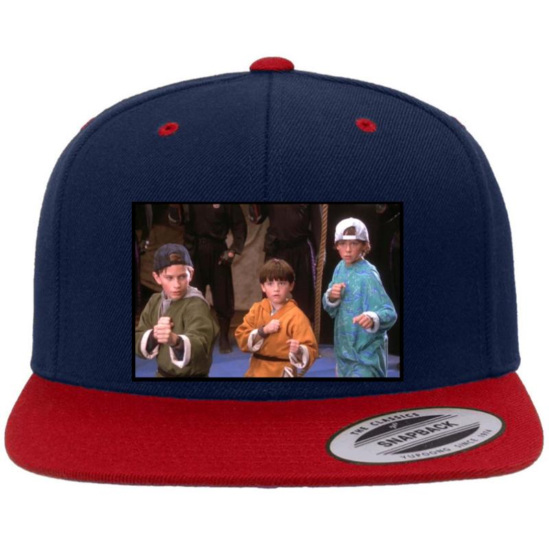 3 Ninjas Fighting Premium Flat Bill Snapback Cap  Navy