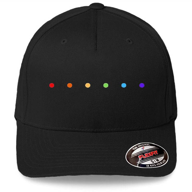 Minimalist Dotted Gay Pride Flag Richardson Premium Trucker Snapback Caps
