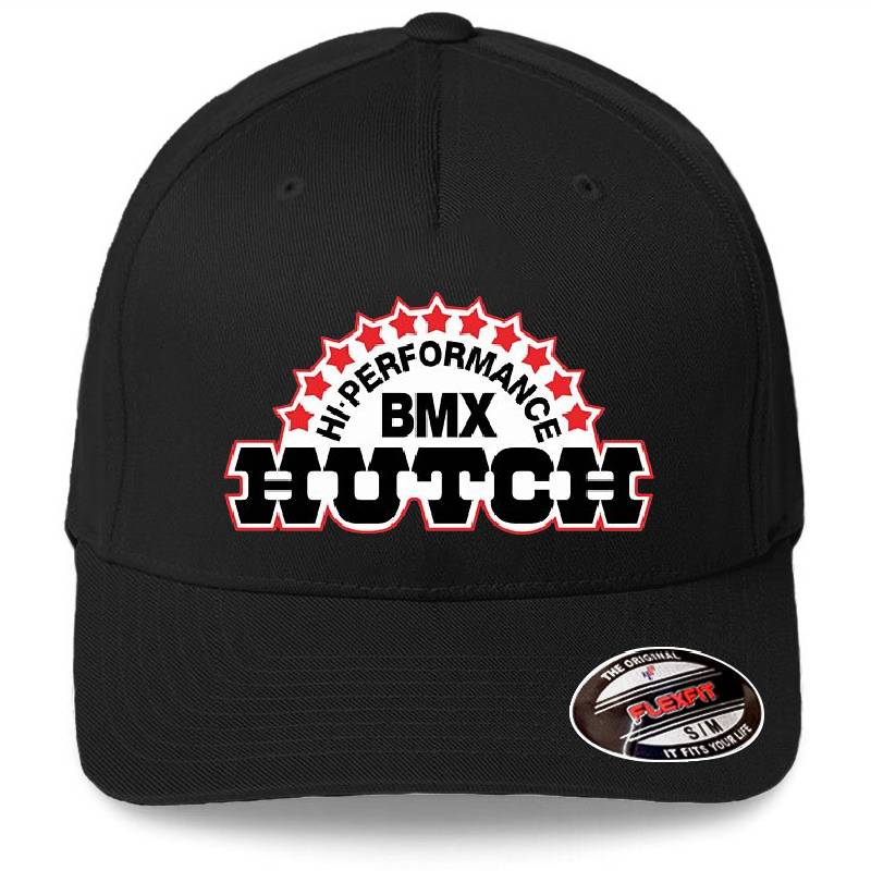 Hutch Hi-Performance BMX Red Black Premium Flat Bill Snapback Caps