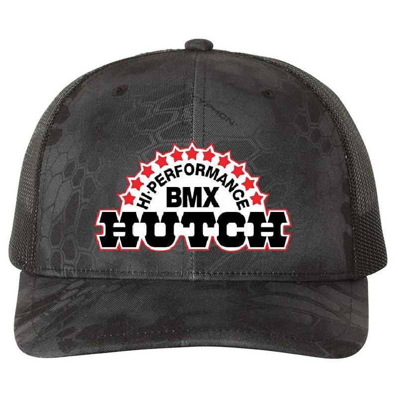 Hutch Hi-Performance BMX Red Black Premium Flat Bill Snapback Caps