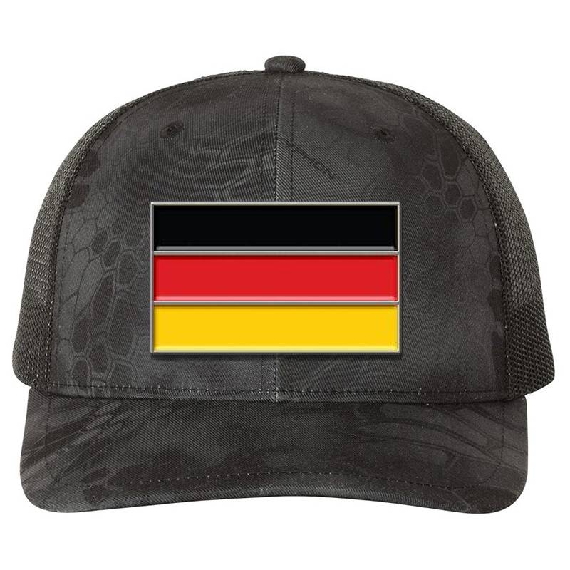 Germany Flag Enamel Pin Premium Flat Bill Snapback Caps