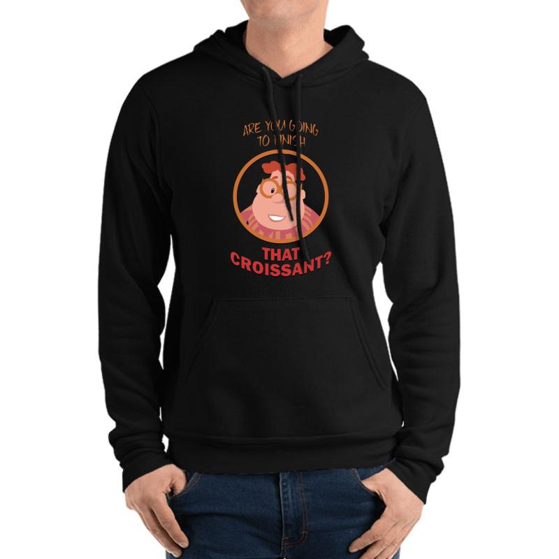 Are You Going To Finish That Croissant? Unisex Hooded Sweatshirt Men Black