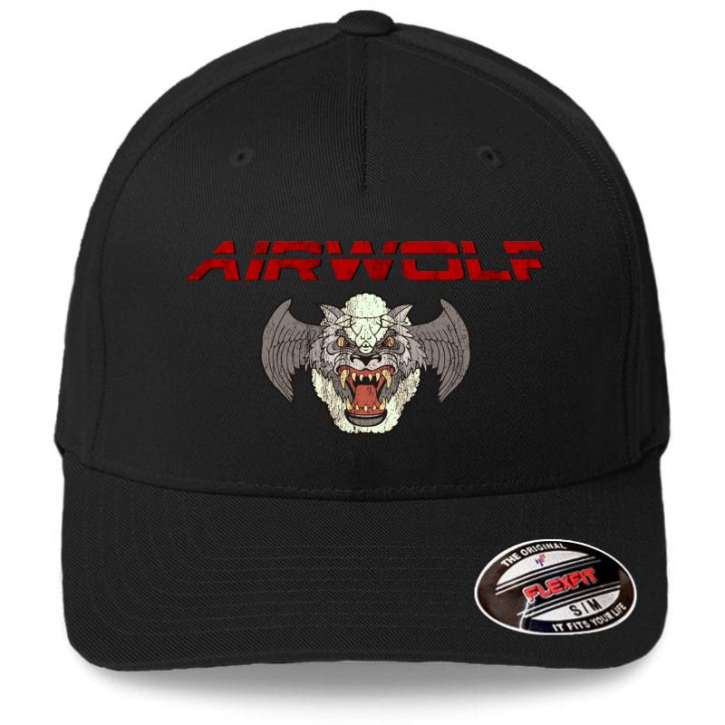 Airwolf Insignia Flexfit Baseball Cap  Black