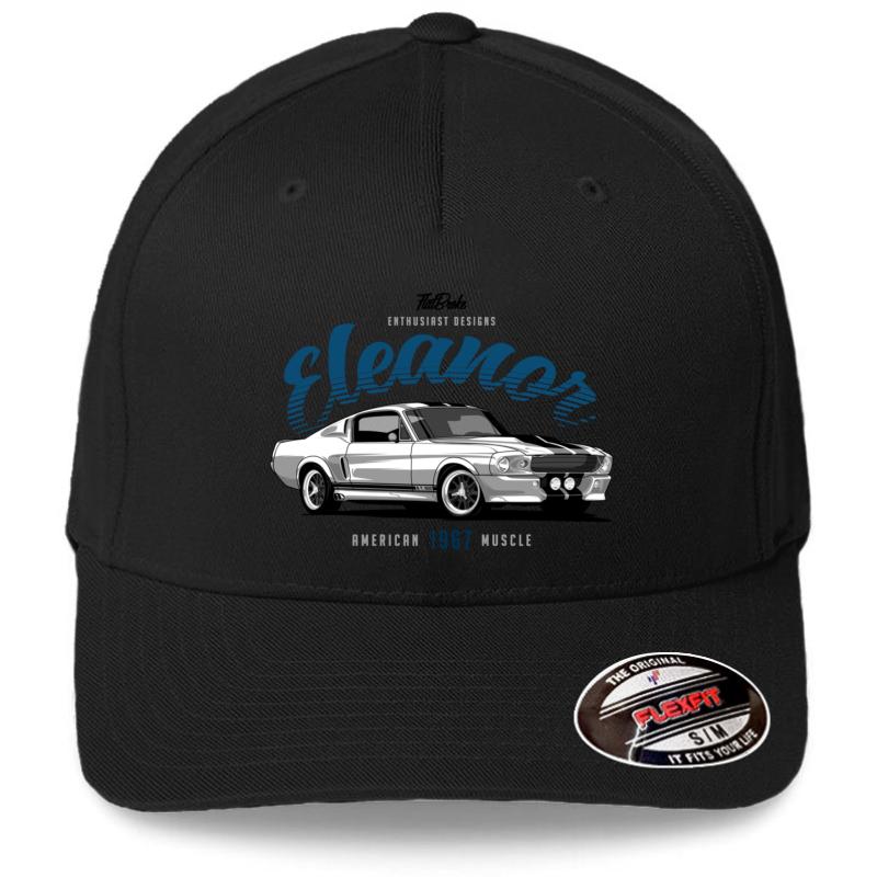 1967 Mustang Fastback - Eleanor Flexfit Baseball Cap  Black