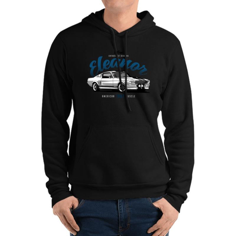 1967 Mustang Fastback - Eleanor Unisex Hooded Sweatshirt Men Black