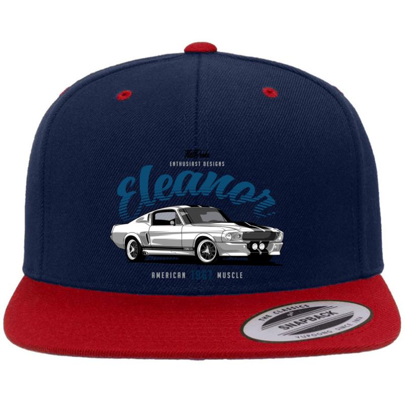 1967 Mustang Fastback - Eleanor Premium Flat Bill Snapback Cap  Navy