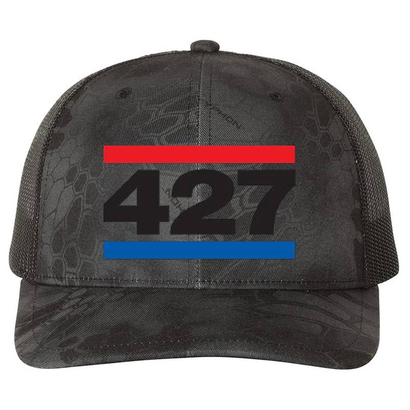 Vintage 427 Cobra emblem  small  Premium Flat Bill Snapback Caps