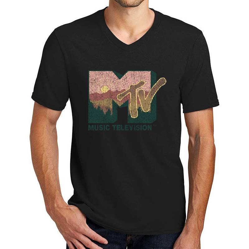 MTV Music Television Forest Sunrise Logo Unisex Polo Jersey Sport Shirts