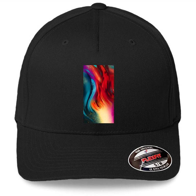 Fire-like abstract in vibrant colors Richardson Premium Trucker Snapback Caps