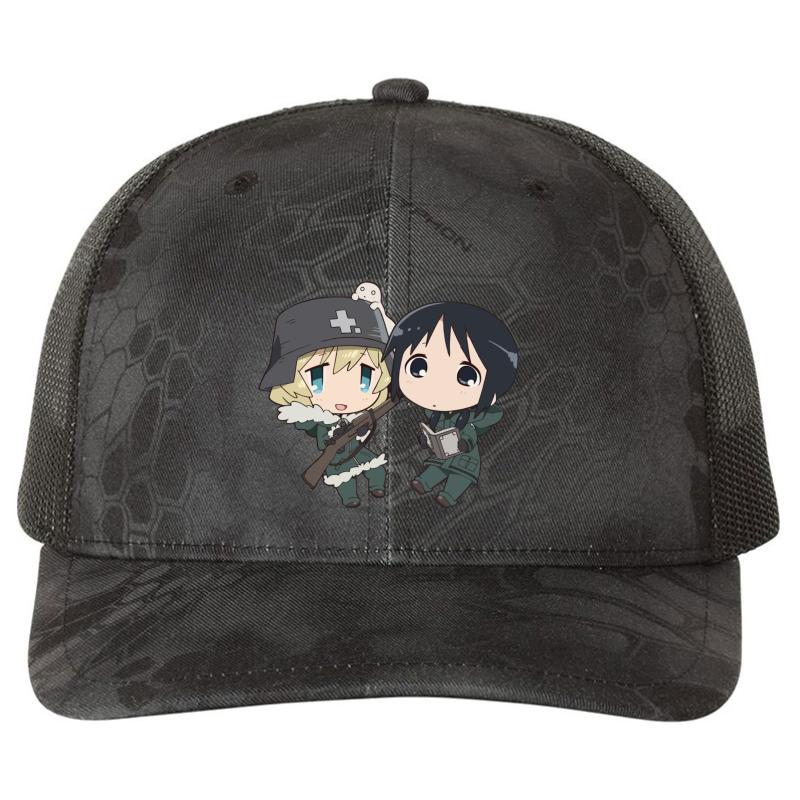 Yuuri And Chito- Girl's Last Tour Richardson Premium Trucker Snapback Cap  Kryptek Typhon Black