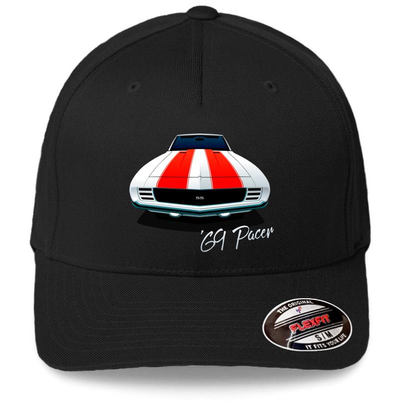 1969 Camaro Ss - Indy 500 Pace Car Flexfit Baseball Cap  Black