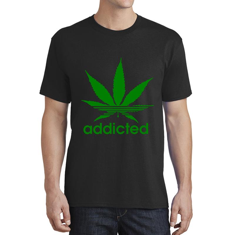 Addicted - Cannabis Unisex T-Shirt Men Black