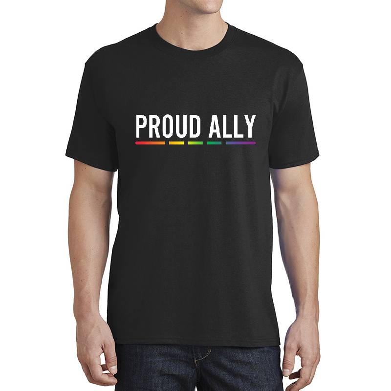 Proud Ally Pride LGBTQ, Pride Month, Minimal Rainbow  Youth Hooded Sweatshirts