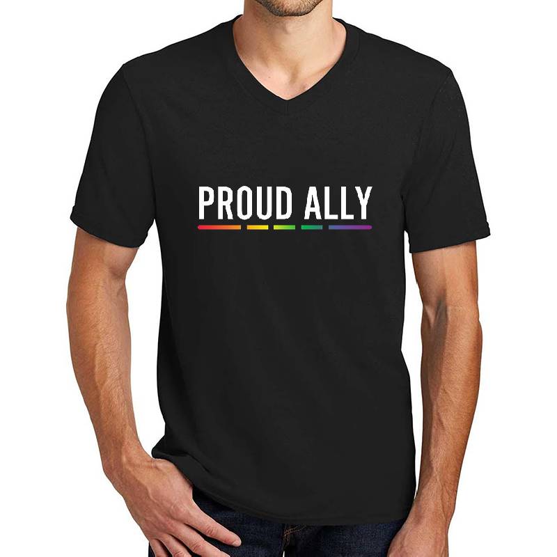 Proud Ally Pride LGBTQ, Pride Month, Minimal Rainbow  Youth Hooded Sweatshirts